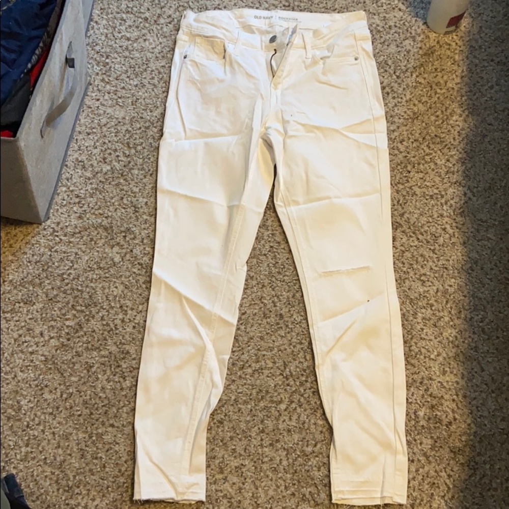 BRAND NEW Old Navy White Rockstar Jeans